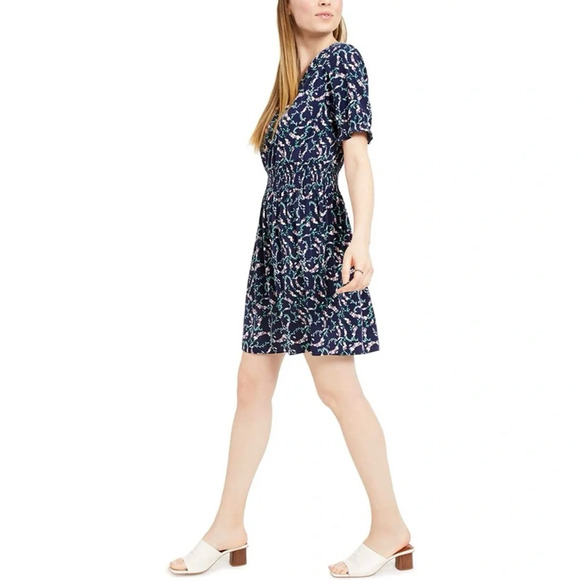 Maison Jules Floral Smocked Casual Dress - Picture 2 of 3